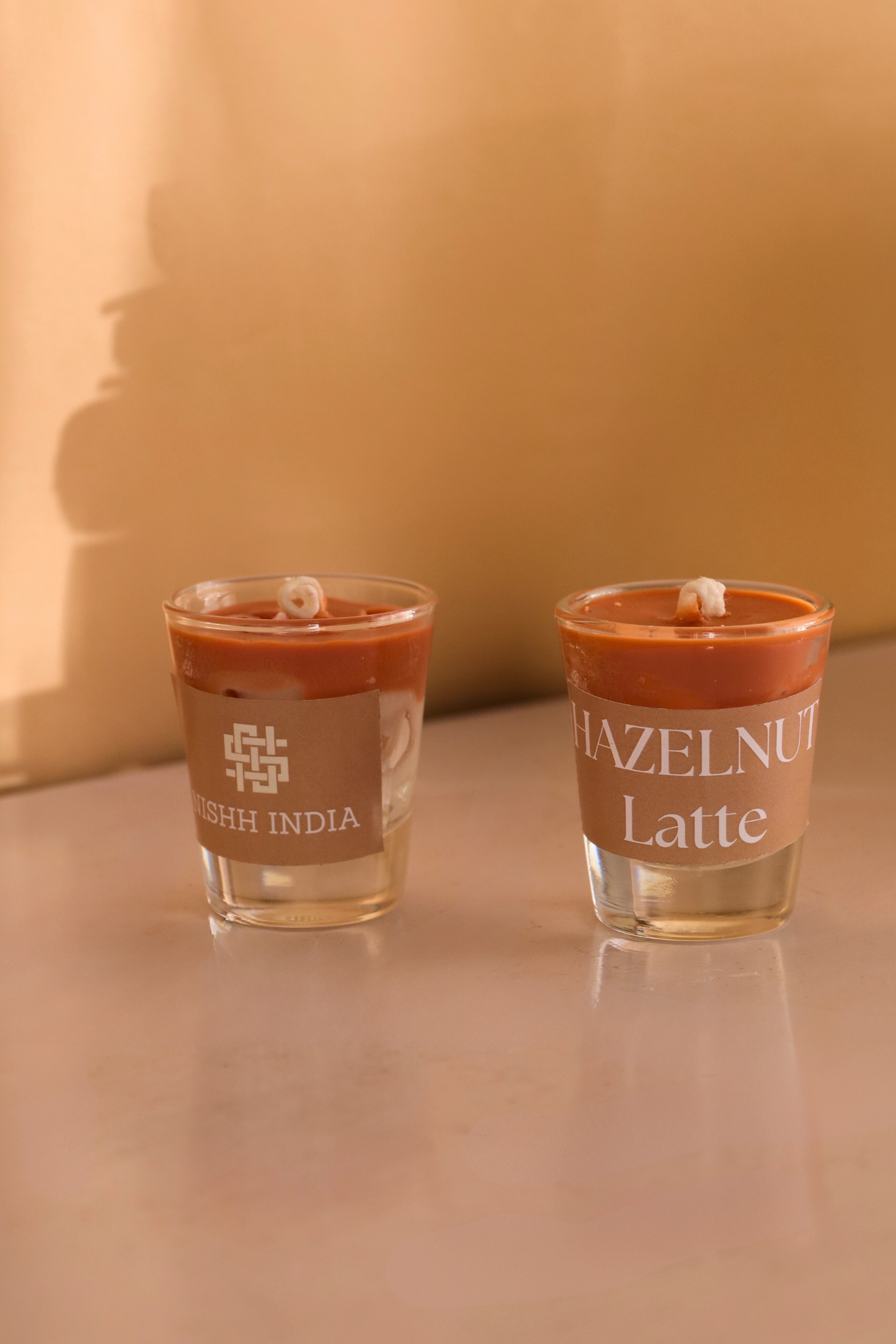 HAZELNUT LATTE | Handcrafted Iced Coffee Scented Candle in Shot Glass