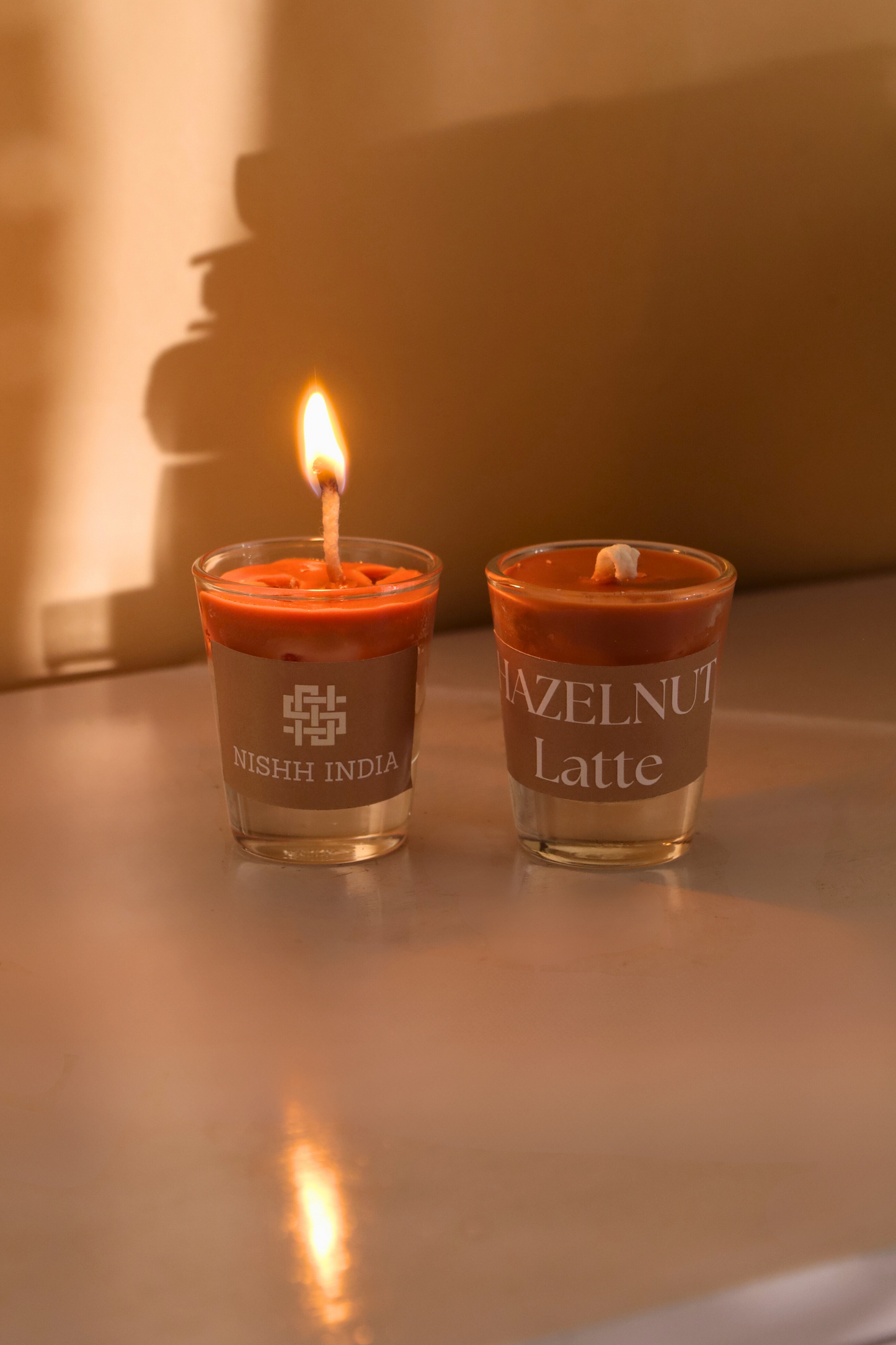 HAZELNUT LATTE | Handcrafted Iced Coffee Scented Candle in Shot Glass