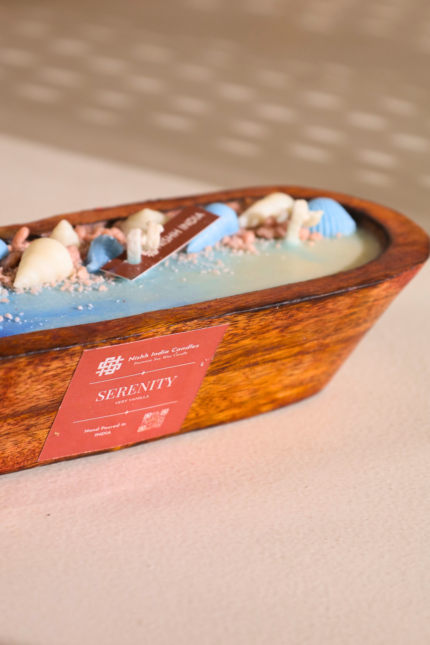 SAGAR | Handcrafted Wooden Boat Ocean Scented Candle