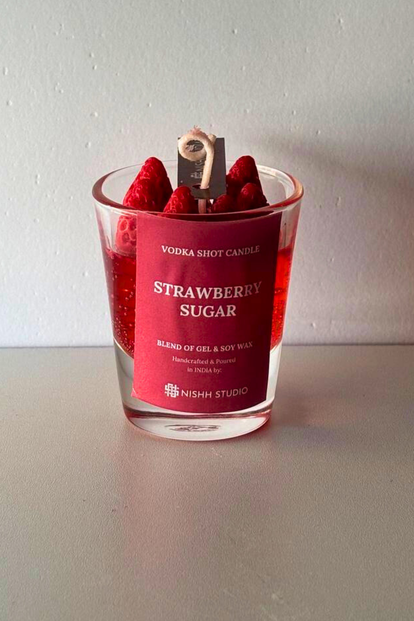 STRAWBERRY SHOT | Handcrafted Vodka shot Scented Candle