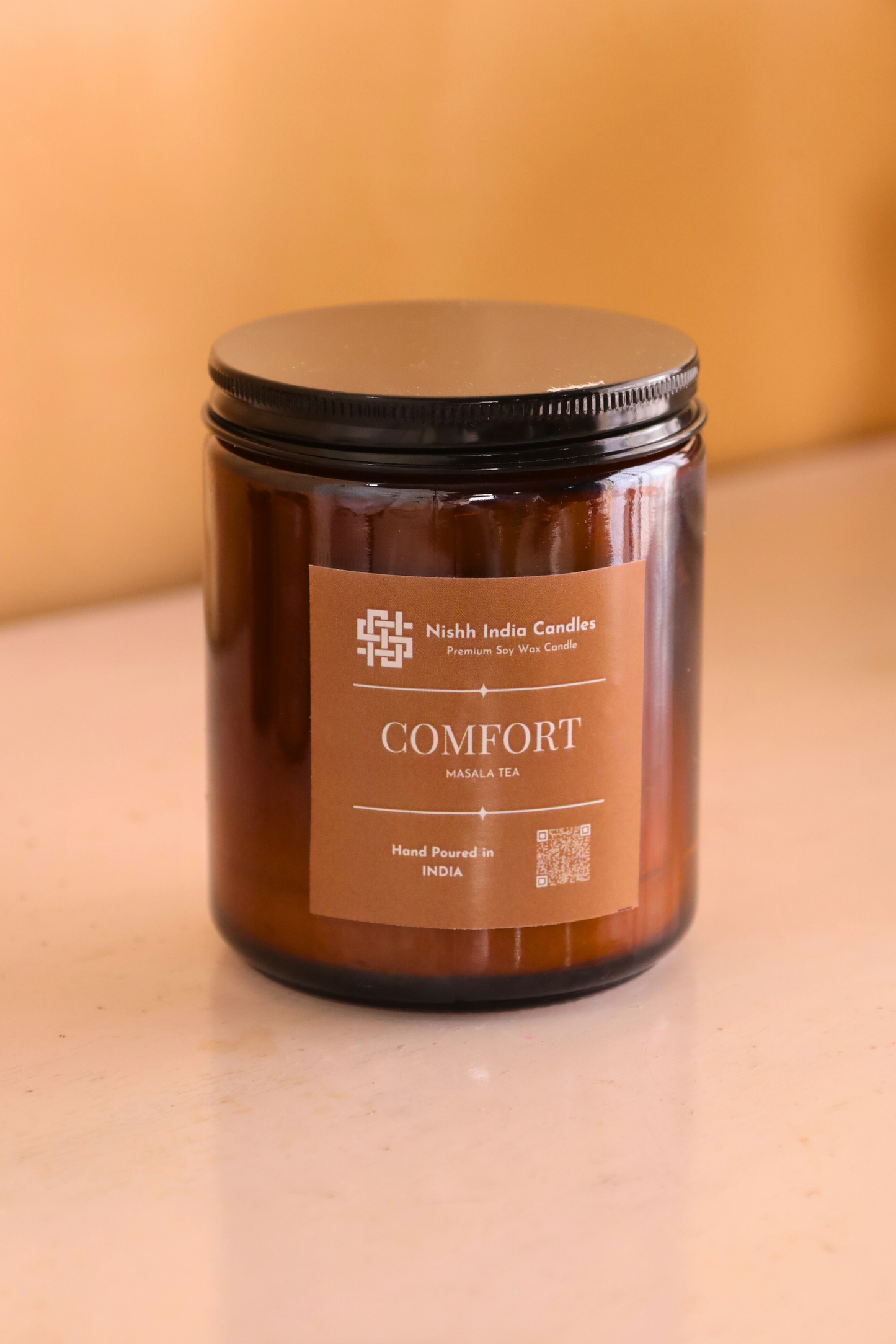 COMFORT | Amber Jar Handcrafted Candle in Masala Chai Fragnance