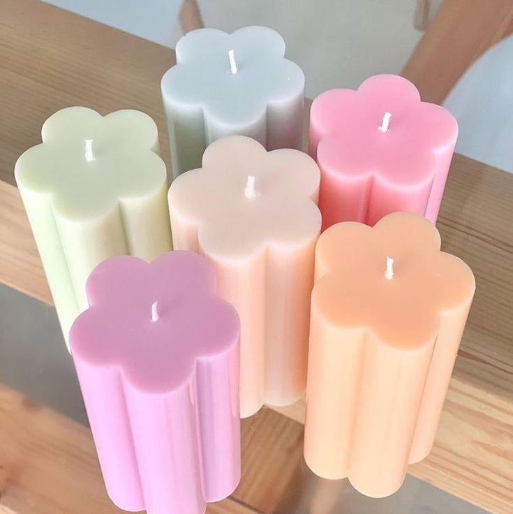 BLOSSOM | Handcrafted Flower Pillar Scented Candle - Set of 2