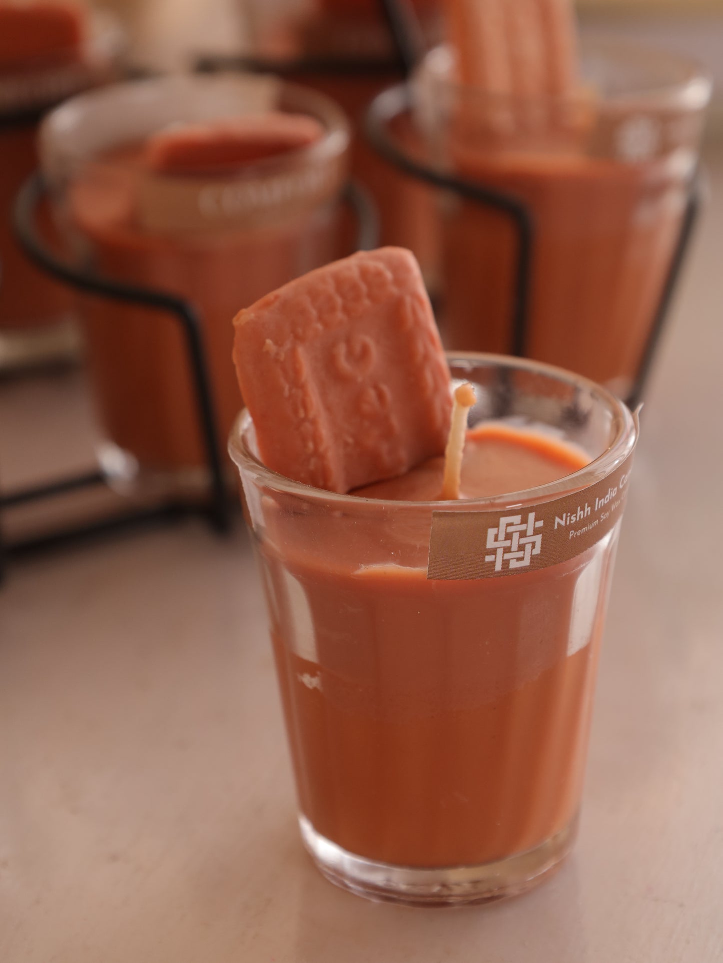 KADAK MASALA CHAI with Parle-G Biscuit scented Candle.