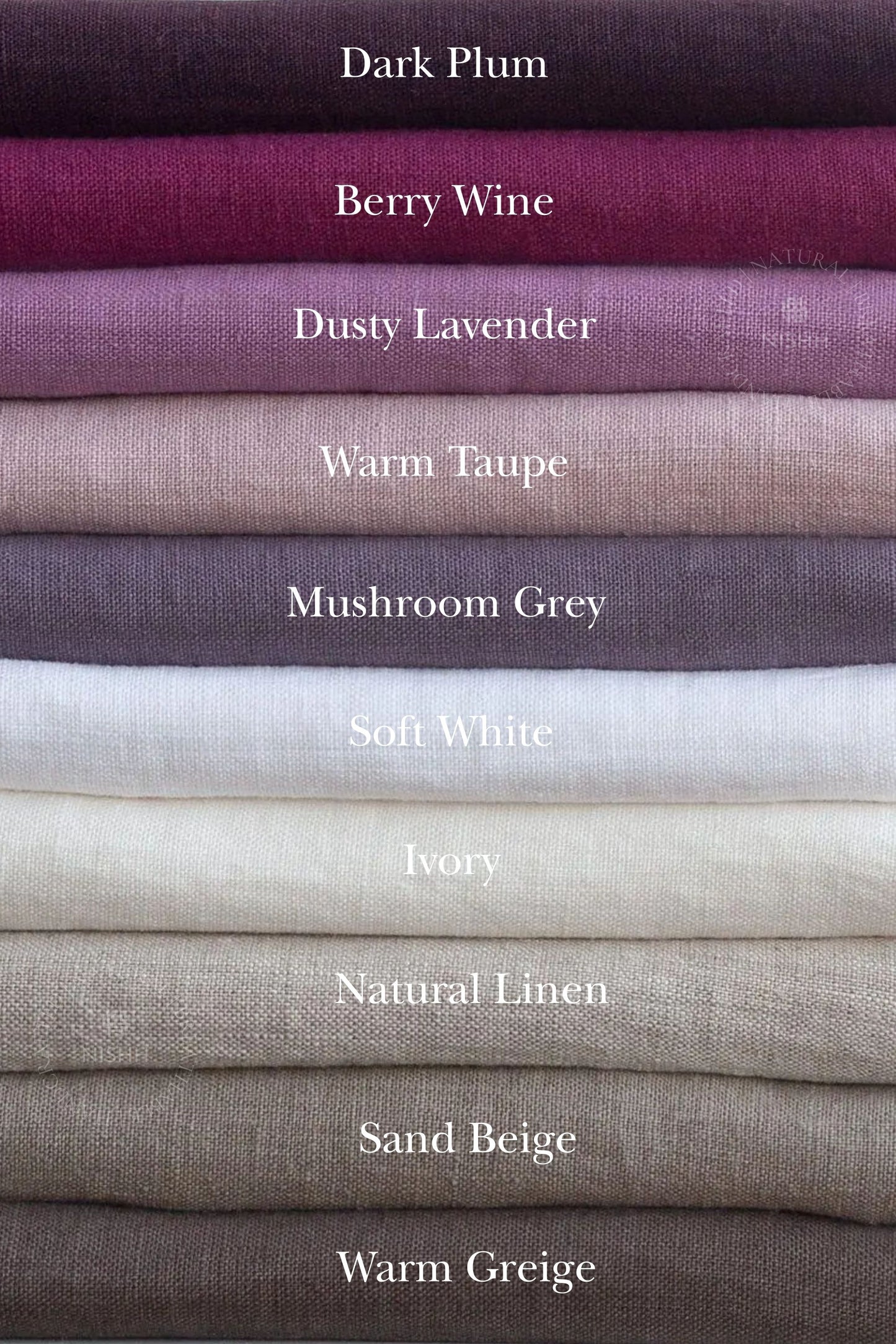 Linen fabric colour code image showing natural linen texture, breathable weave pattern, and true colour tone used for custom curtains and home décor
