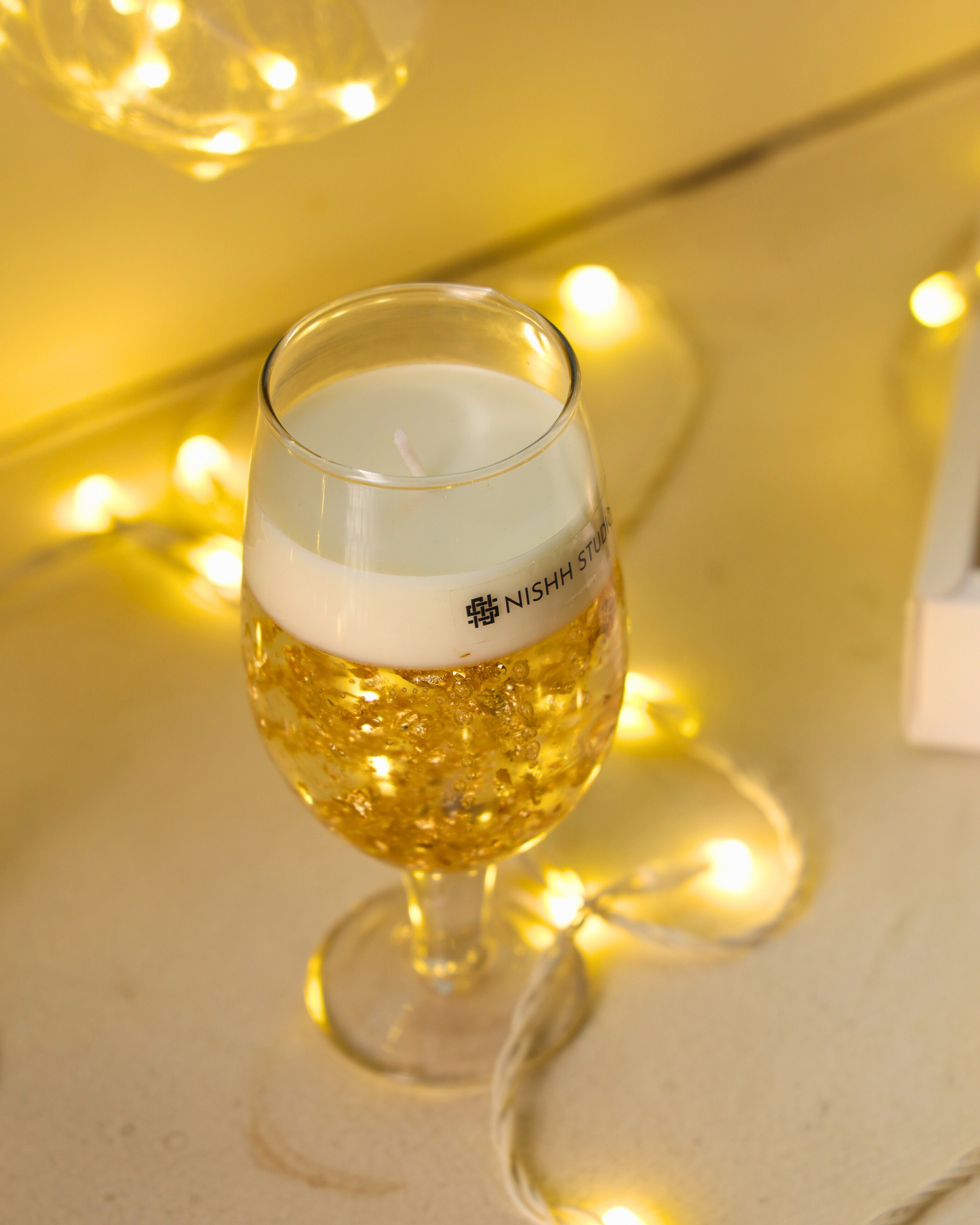 GOLDEN GLOW | Luxury Soy Wax Candle with Gold Leaf Accents