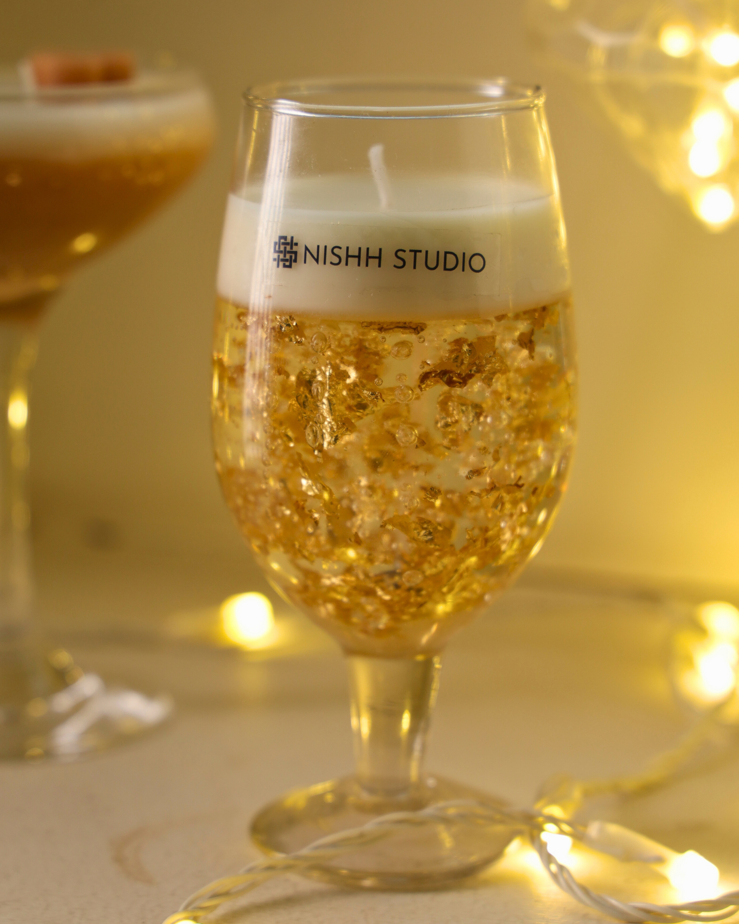 GOLDEN GLOW | Luxury Soy Wax Candle with Gold Leaf Accents