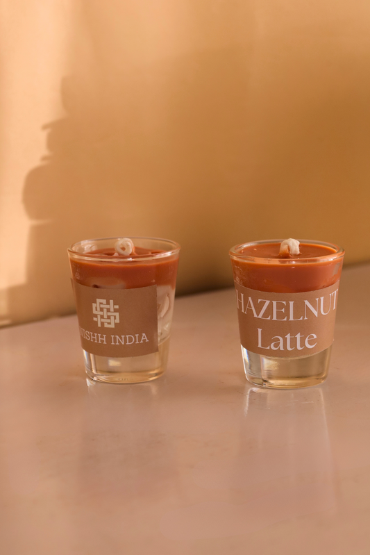 HAZELNUT LATTE | Handcrafted Iced Coffee Scented Candle in Shot Glass