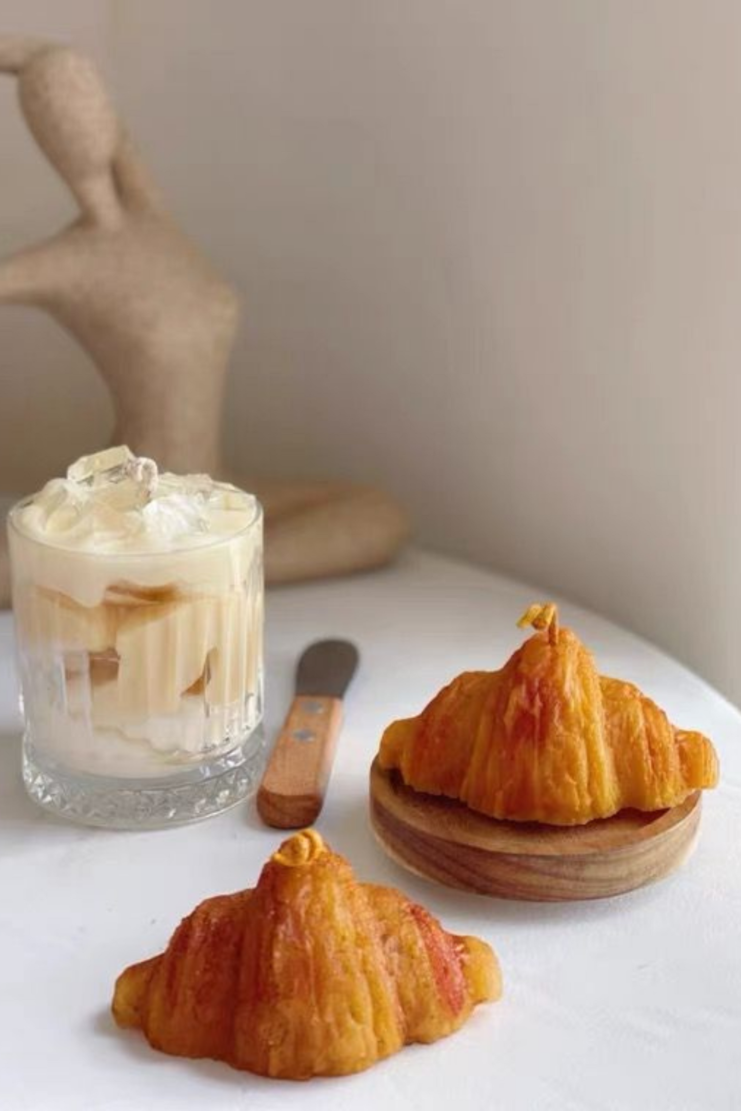 PRASHANT | Handcrafted French Croissant Candle | Set of 2