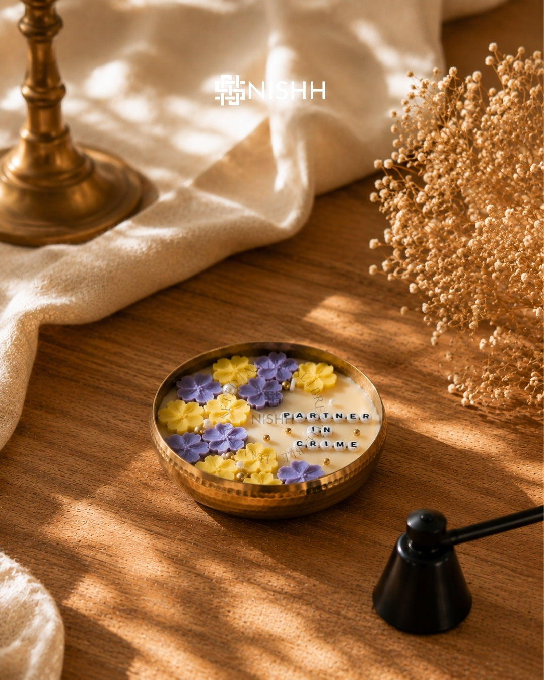 Luxury Rakhi Gift Hamper for Brother & Sister | Handmade Scented Candle Gift Box with Chocolate, Wax Sachet & Designer Rakhi
