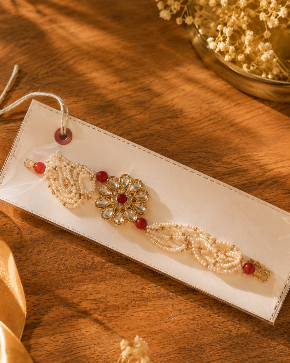Luxury Rakhi Gift Hamper for Brother & Sister | Handmade Scented Candle Gift Box with Chocolate, Wax Sachet & Designer Rakhi