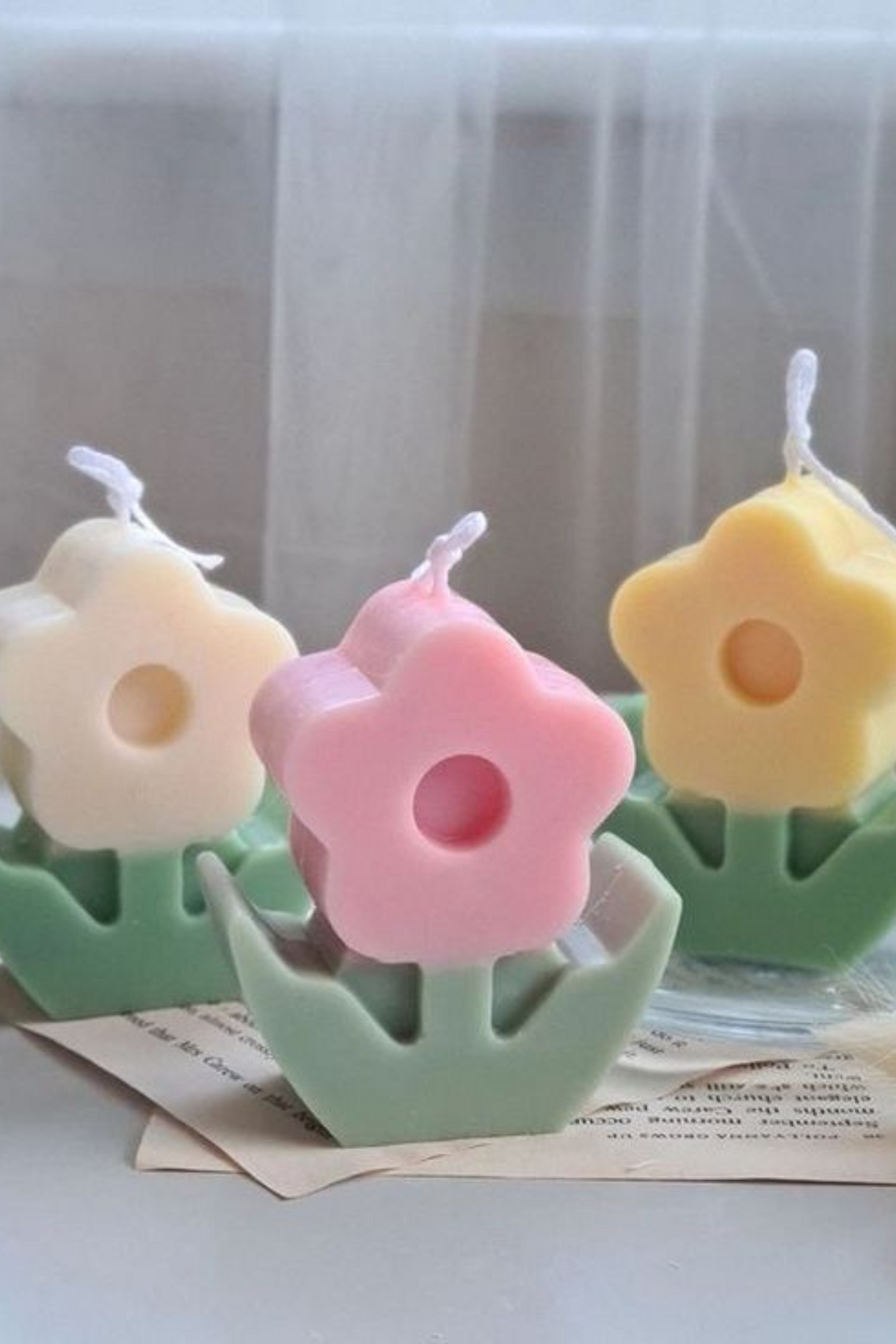 BLOOMING | Handcrafted Flower Scented Candle | Set of 6
