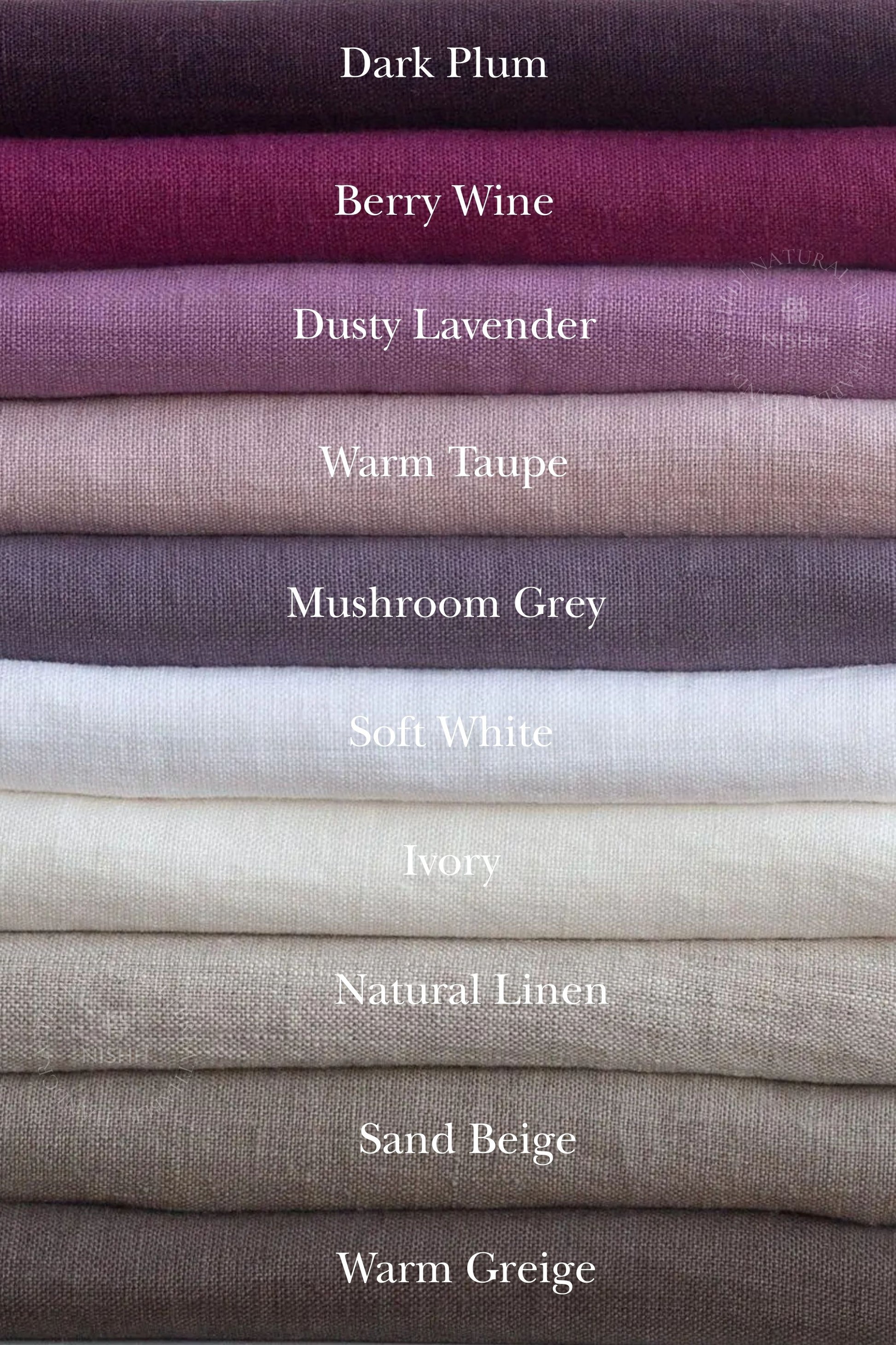 Linen fabric colour code image showing natural linen texture, breathable weave pattern, and true colour tone used for custom curtains and home décor