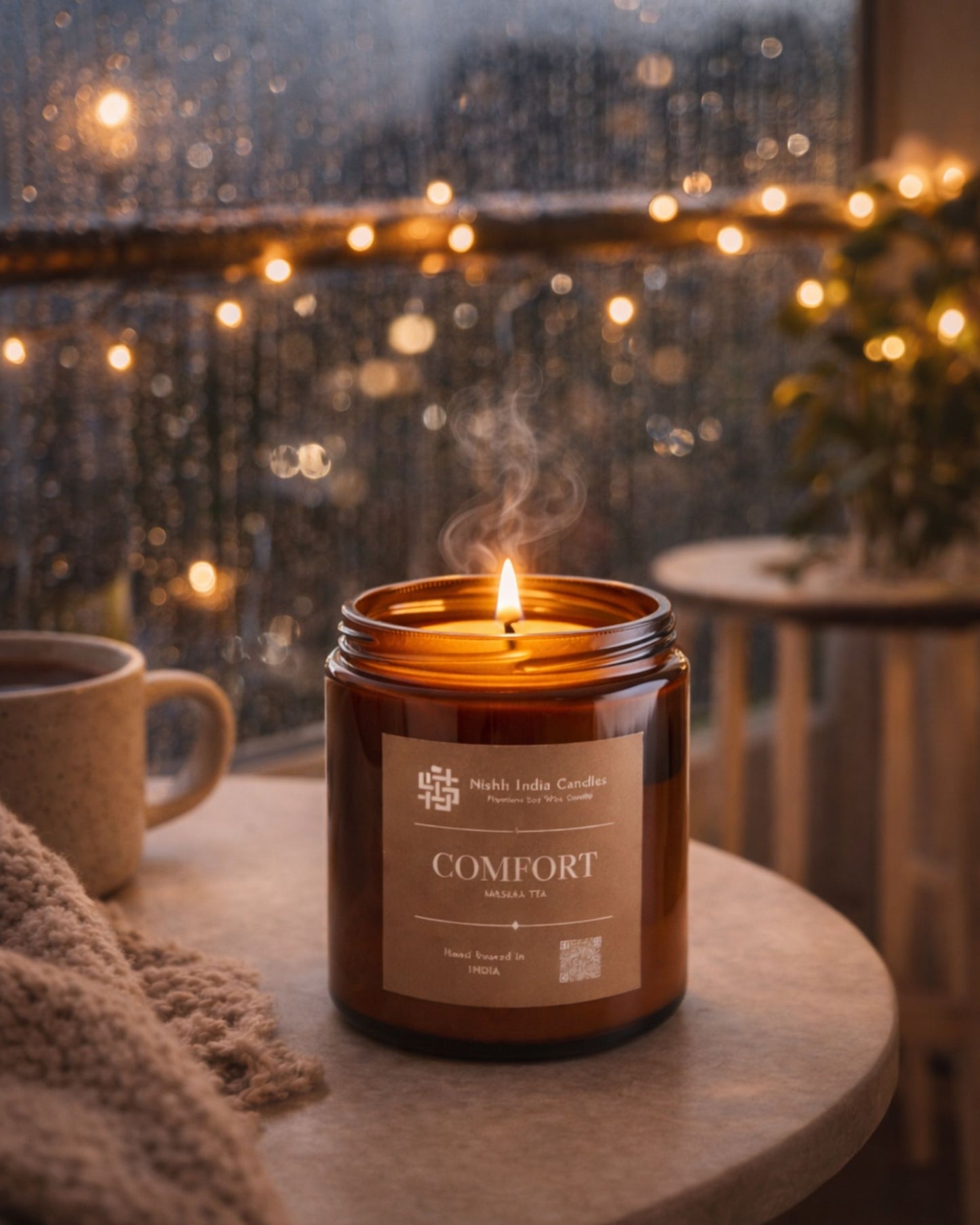 COMFORT | Amber Jar Handcrafted Candle in Masala Chai Fragnance