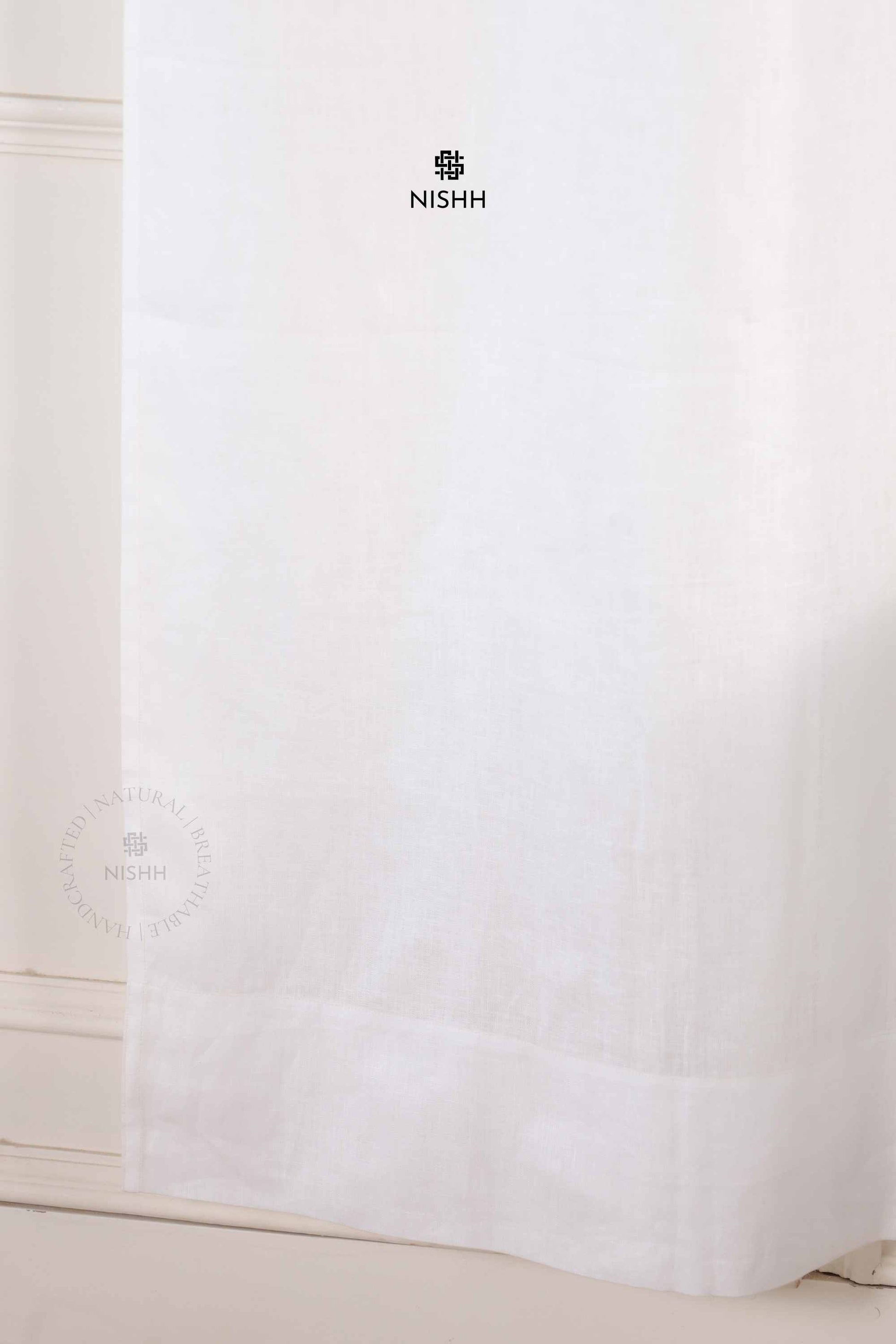Premium linen fabric texture of Edith basic linen curtains