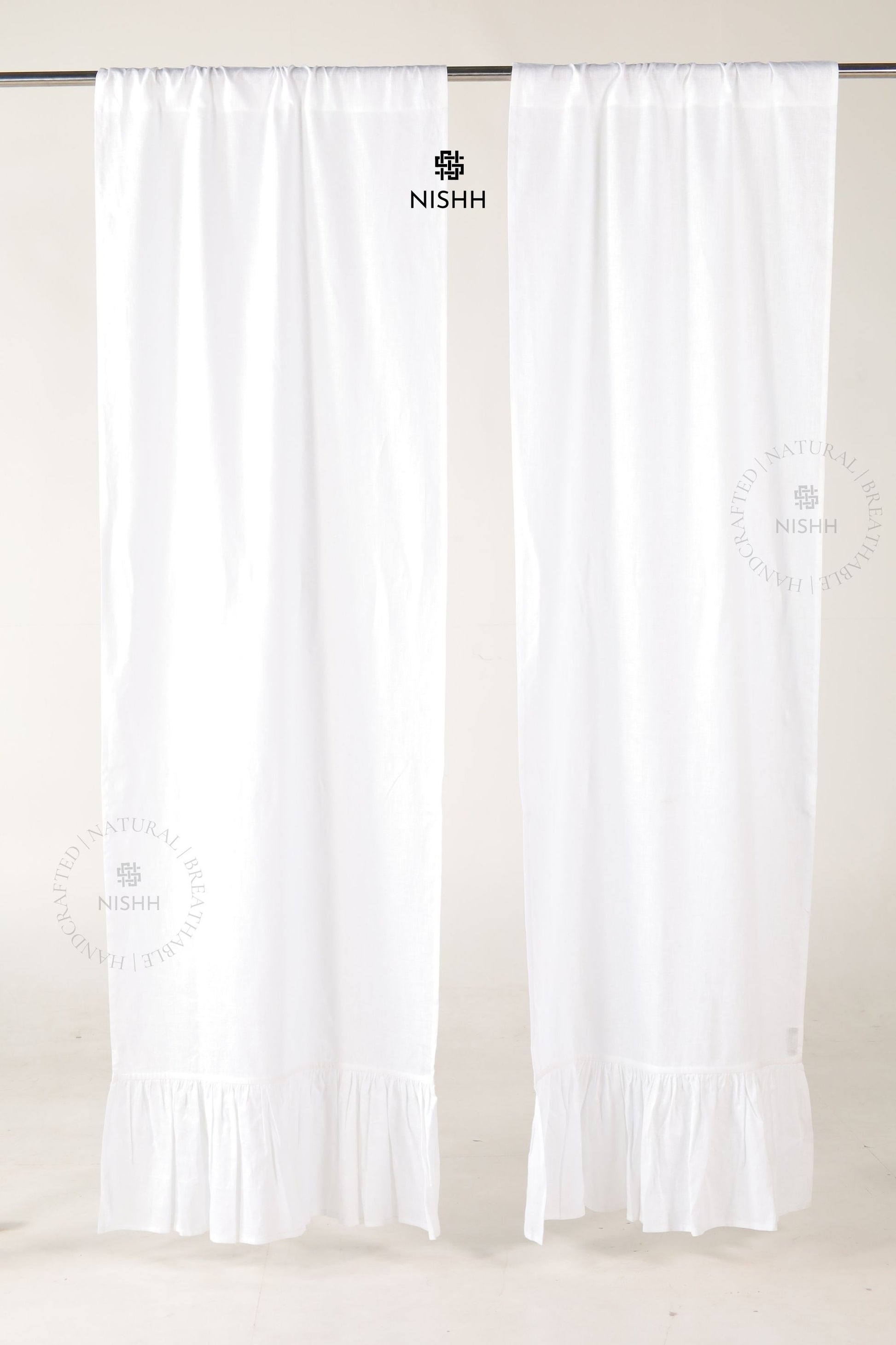 Luxury linen curtains for living room, Élan linen drapes with understated elegance and natural linen texture