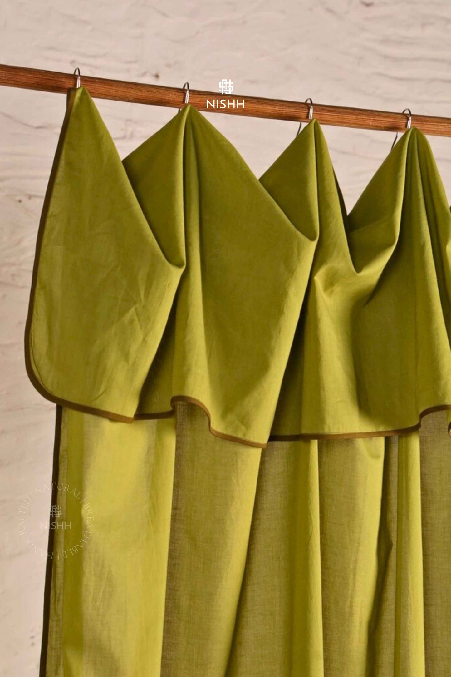 Haven linen drapes styled in a minimal modern interior space