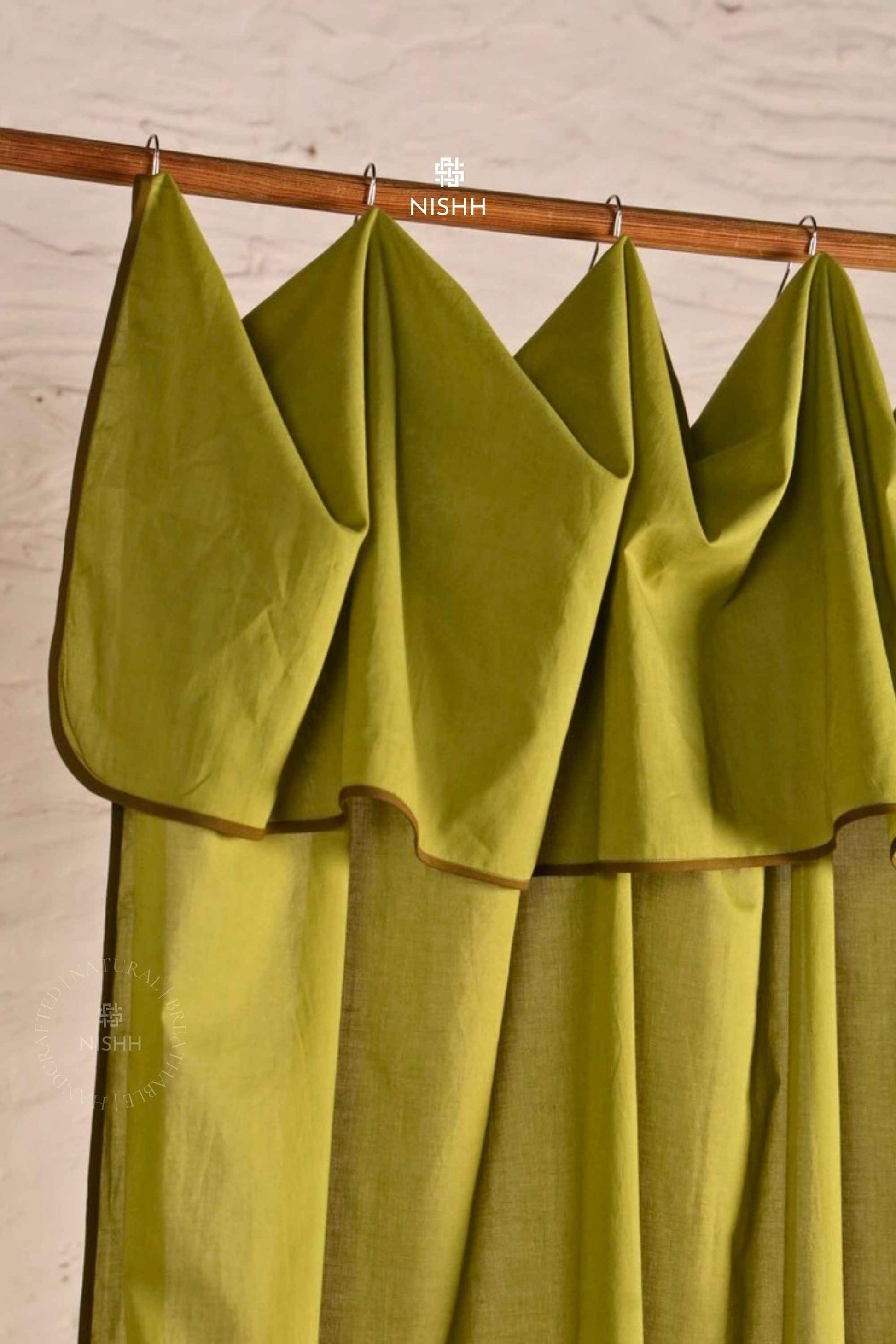 Haven linen drapes styled in a minimal modern interior space