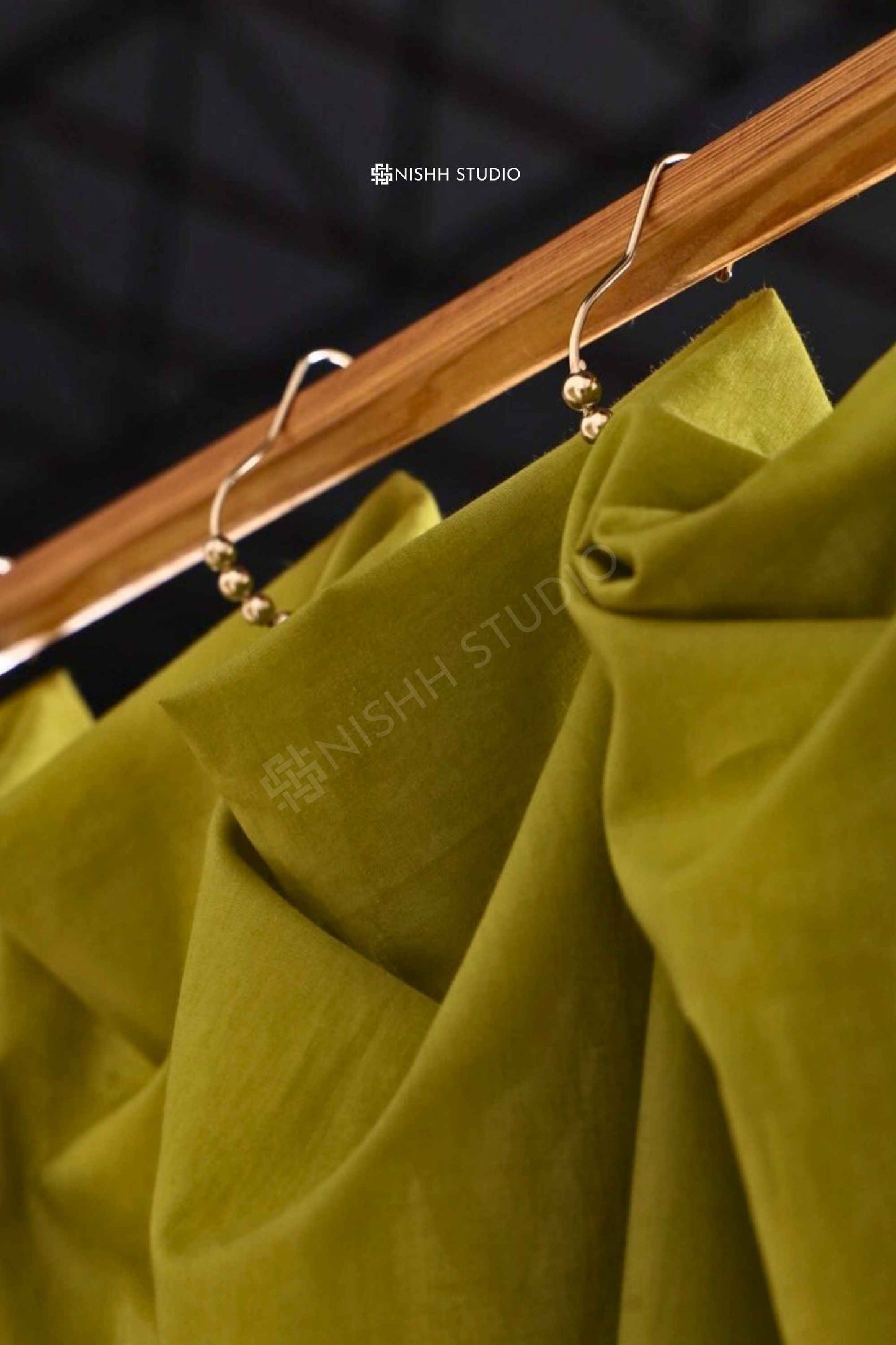 Premium poplin fabric texture of Haven luxury linen curtains