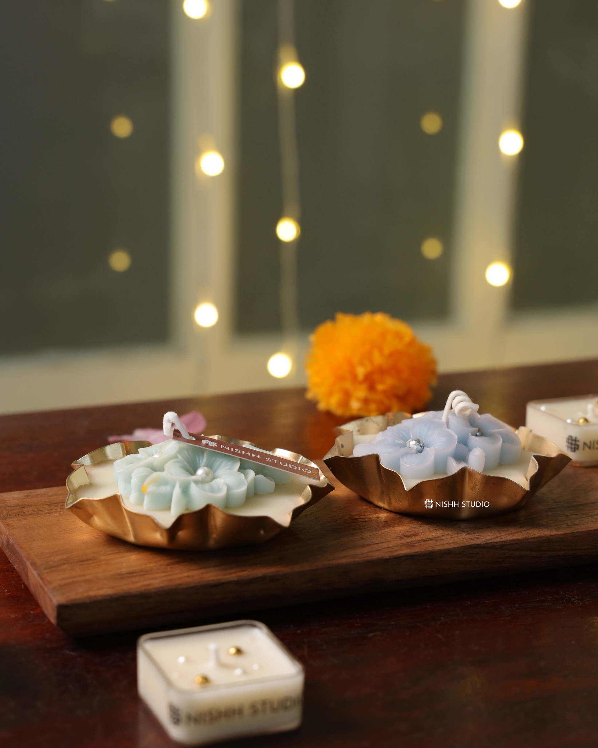 Six handcrafted modak candles representing prosperity and devotion – included in Shubh Aarambh Gift Set.
