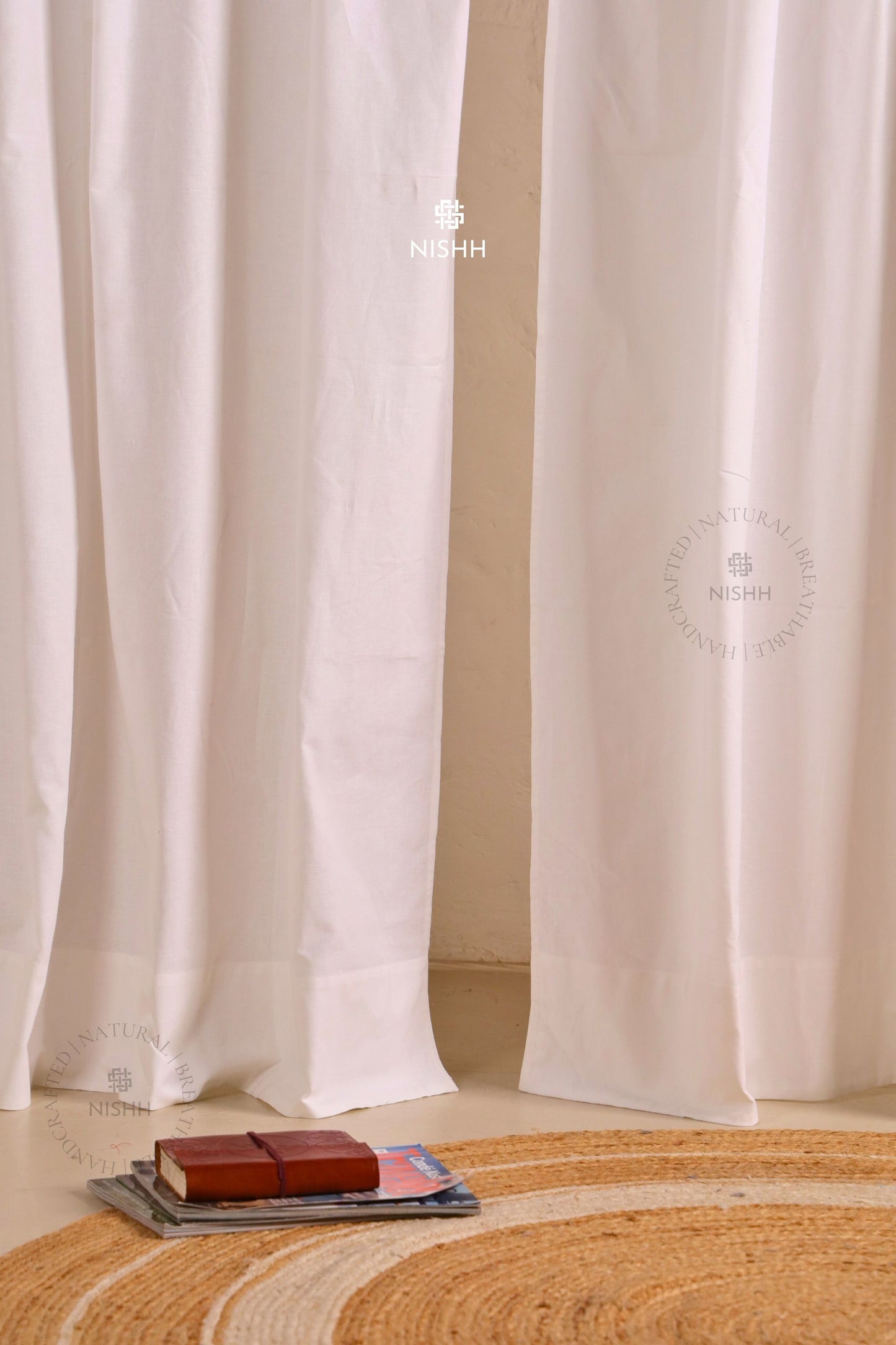 Luxury sheer linen curtains enhancing calm and airy bedroom interiors