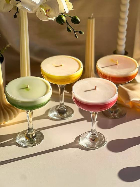 Handcrafted MARTINI Scented Candle in Saucer Glass