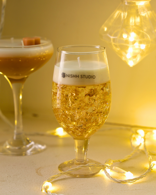 GOLDEN GLOW | Luxury Soy Wax Candle with Gold Leaf Accents